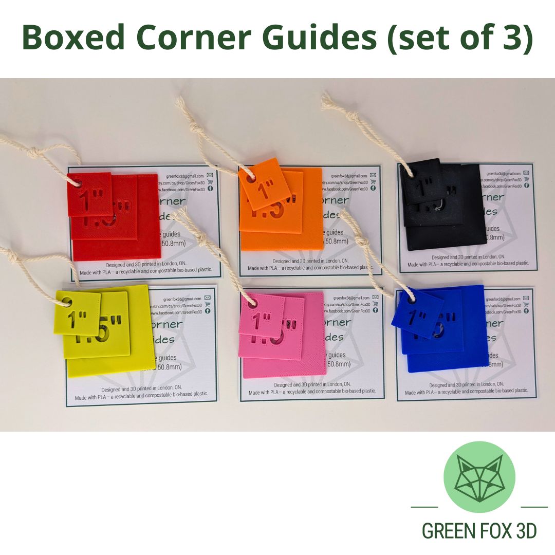 Boxed Corner Size Guides Sewing Aid {AFA Matte Black Collection}