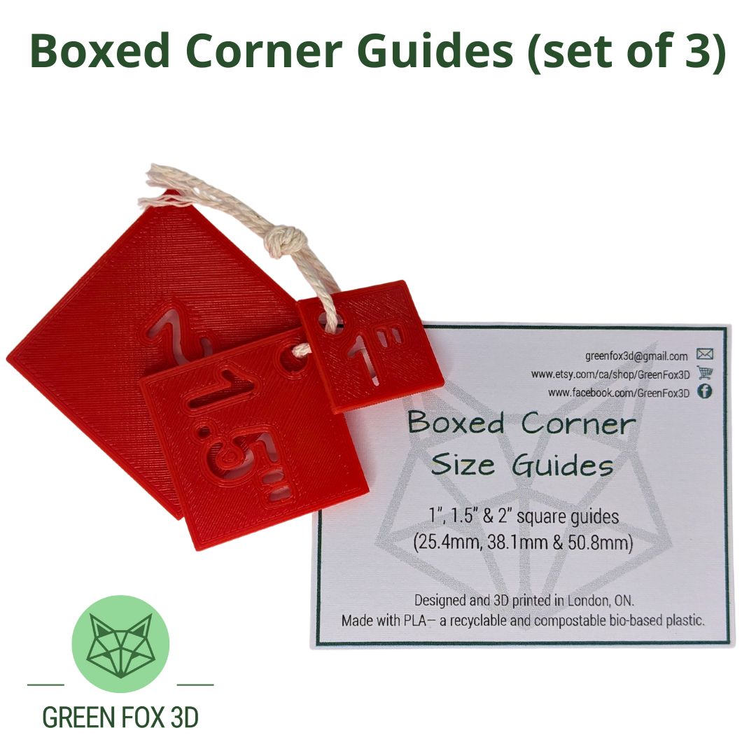 Boxed Corner Size Guides Sewing Aid {AFA Matte Black Collection}