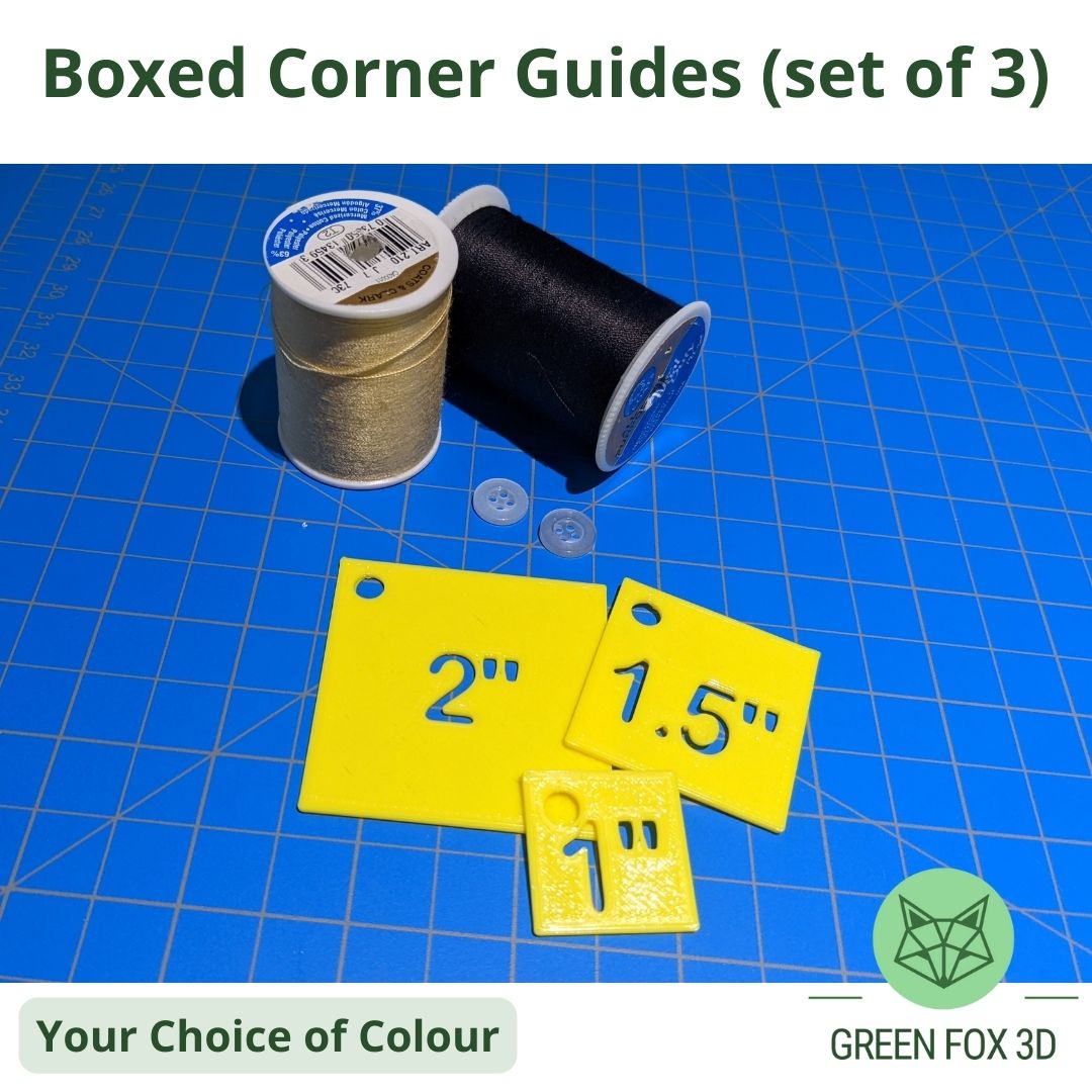 Boxed Corner Size Guides Sewing Aid {AFA Matte Black Collection}