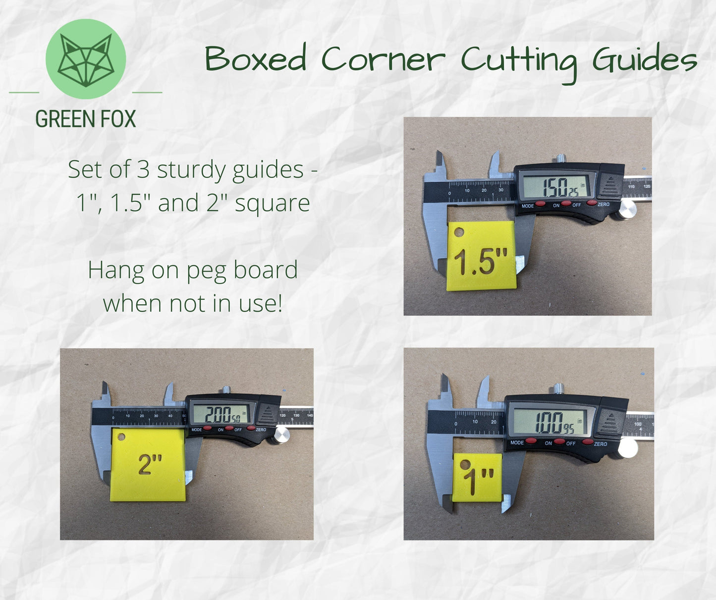 Boxed Corner Size Guides Sewing Aid {AFA Matte Black Collection}