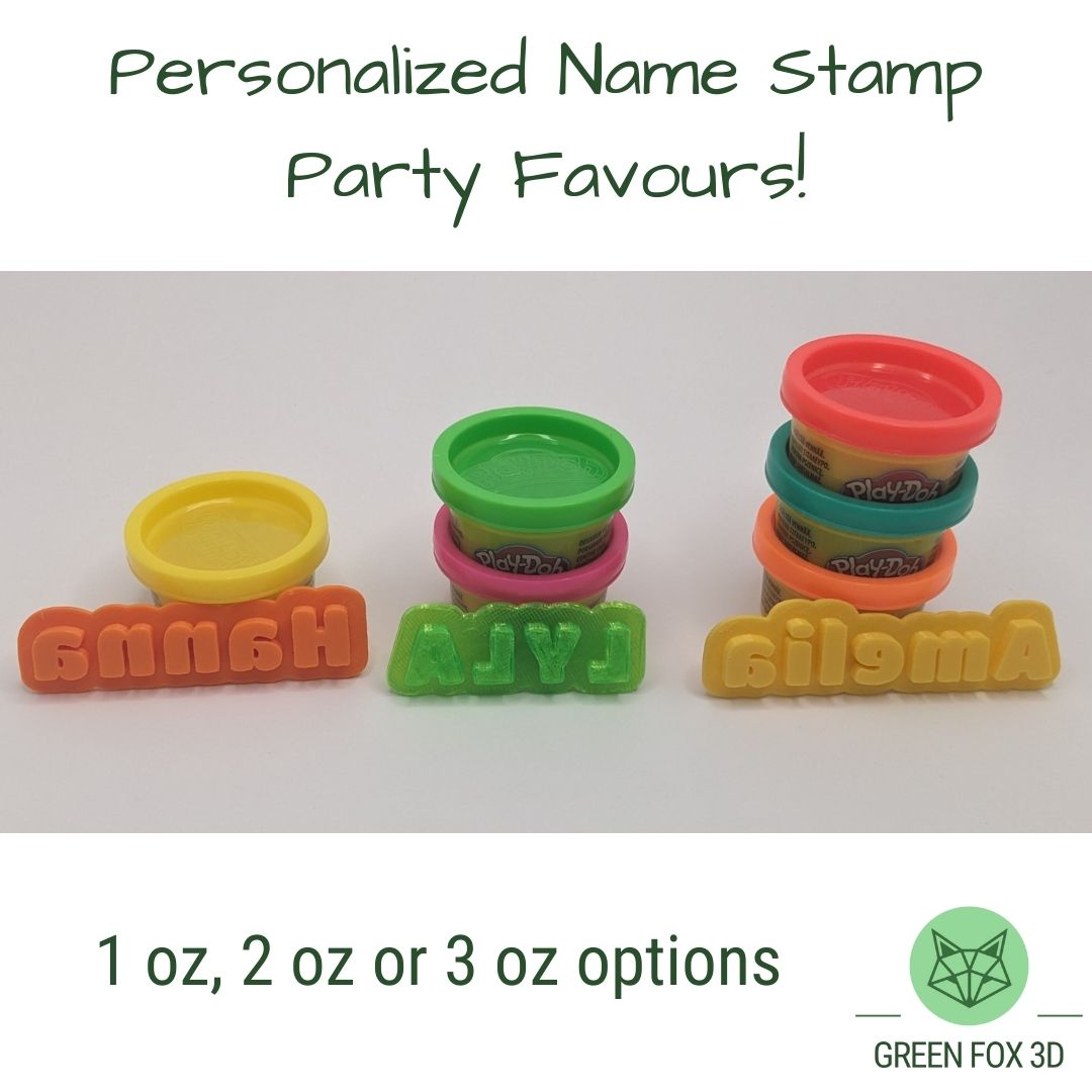 Name Stamp + Play-Doh Party Favours