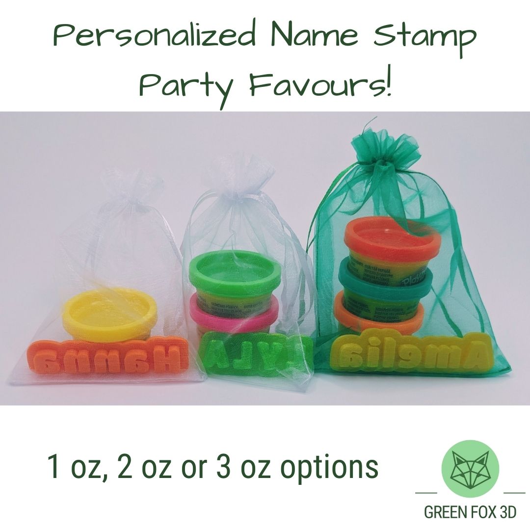 Name Stamp + Play-Doh Party Favours