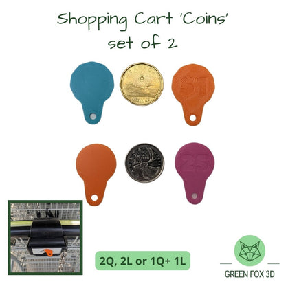 Shopping Cart Coins {reusable quarters & loonies}