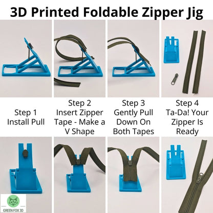 Foldable Zipper Jig {AFA matte black collection}