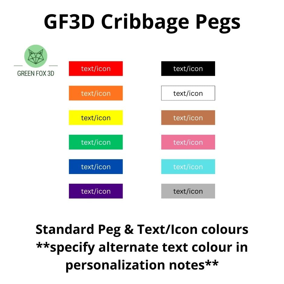 Personalized Cribbage Pegs