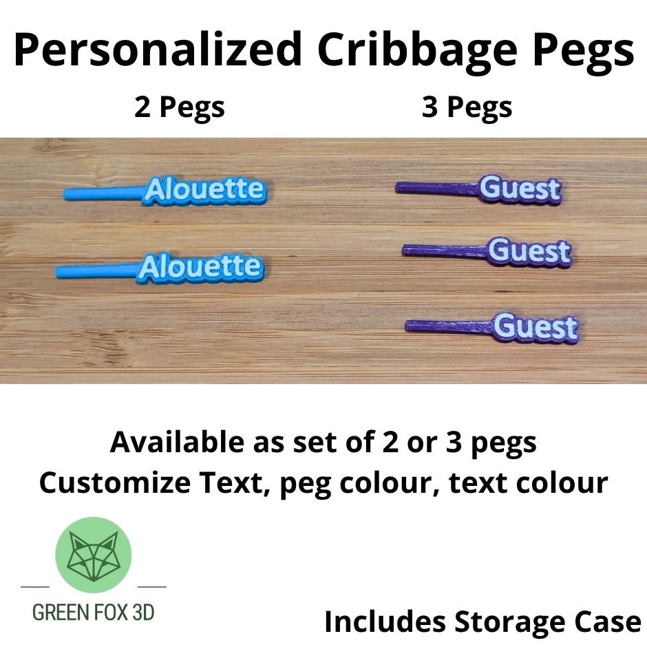 Personalized Cribbage Pegs