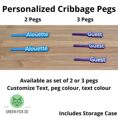 Personalized Cribbage Pegs