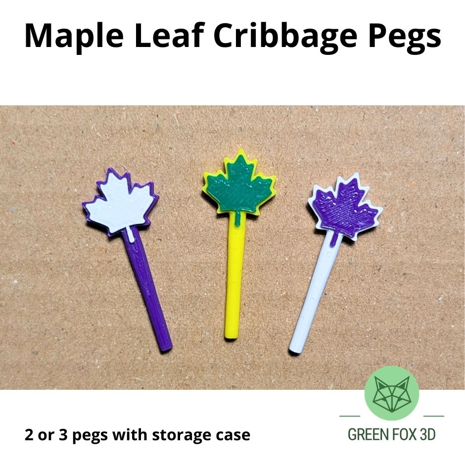 Maple Leaf Cribbage Pegs