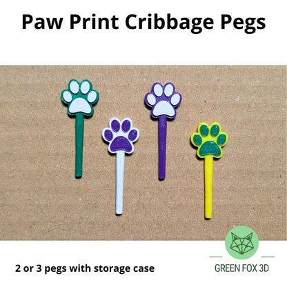 Paw Print Cribbage Pegs
