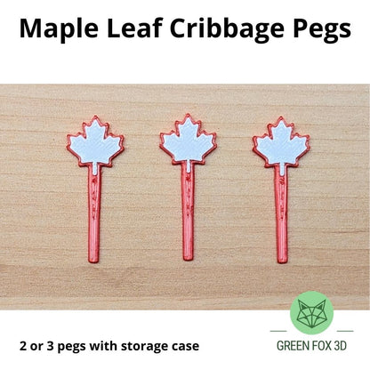 Maple Leaf Cribbage Pegs