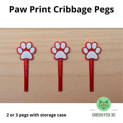 Paw Print Cribbage Pegs