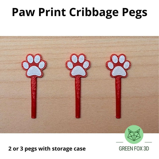 Paw Print Cribbage Pegs
