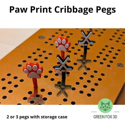 Paw Print Cribbage Pegs
