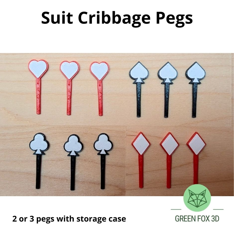 Card Suit Cribbage Pegs