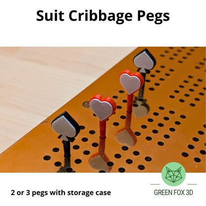 Card Suit Cribbage Pegs