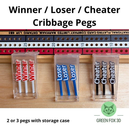 Winner Loser Cheater Cribbage Pegs