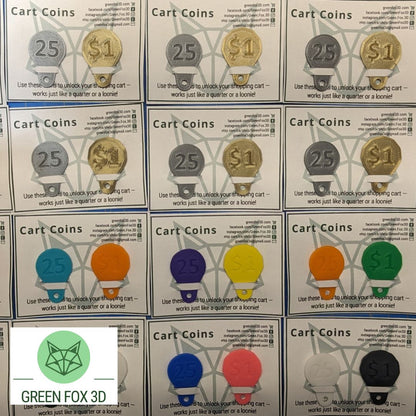 Shopping Cart Coins {reusable quarters & loonies}