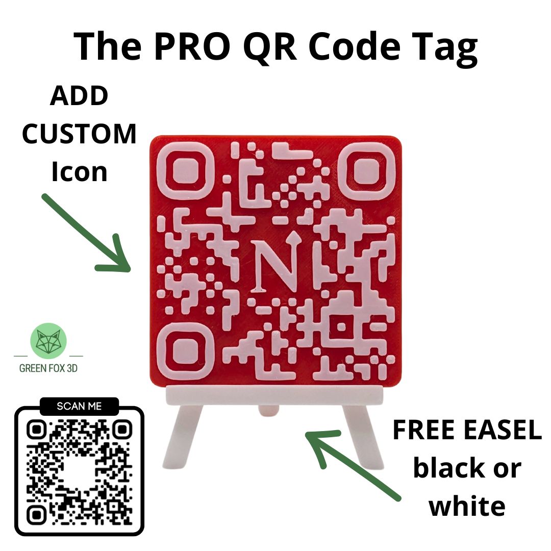 QR Code Tag – Green Fox 3D
