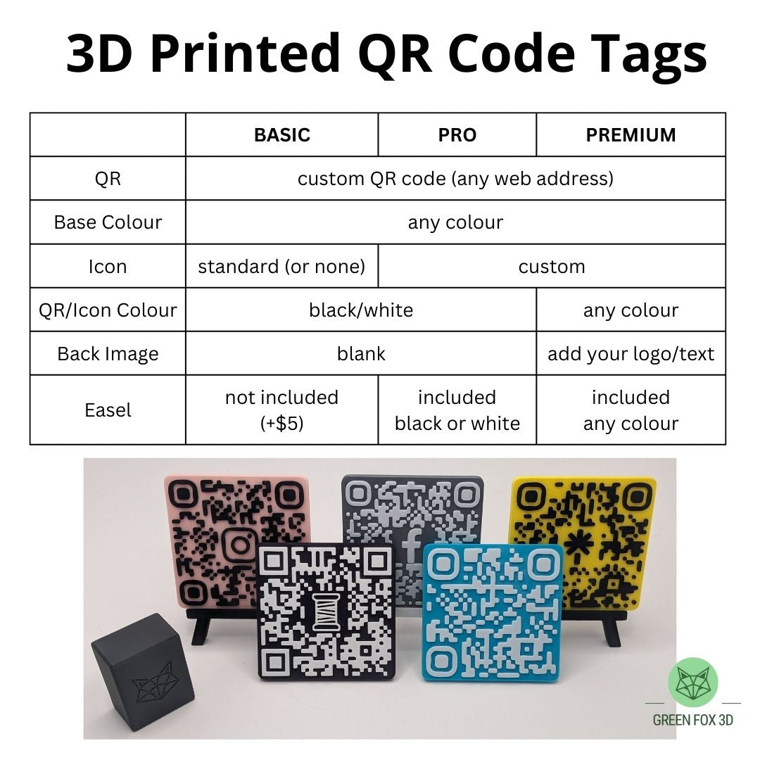 QR Code Tag – Green Fox 3D