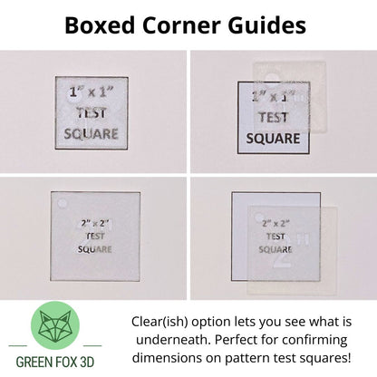 Boxed Corner Size Guides Sewing Aid