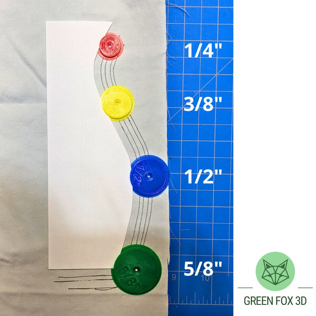 Pattern Plate Disc Seam Allowance Pattern Tracing Discs – Green Fox 3D