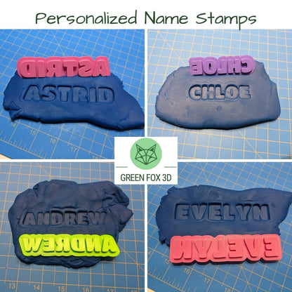 Personalized Playdoh Name Stamp {multiple styles}