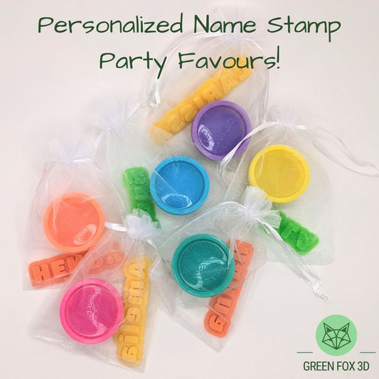 Name Stamp + Play-Doh Party Favours