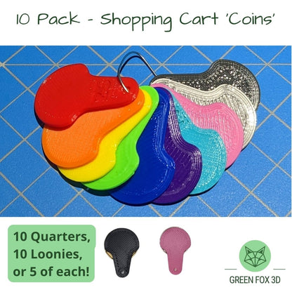 Shopping Cart Coins {reusable quarters & loonies}