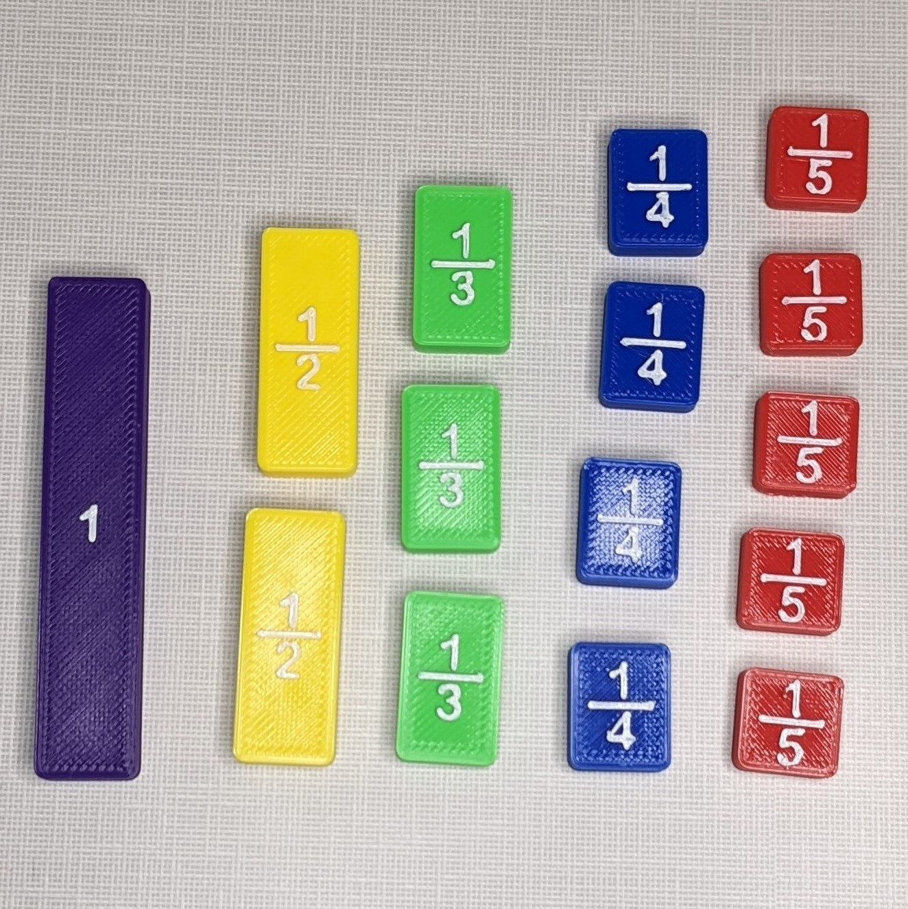 Math Manipulatives {fractions blocks} – Green Fox 3D