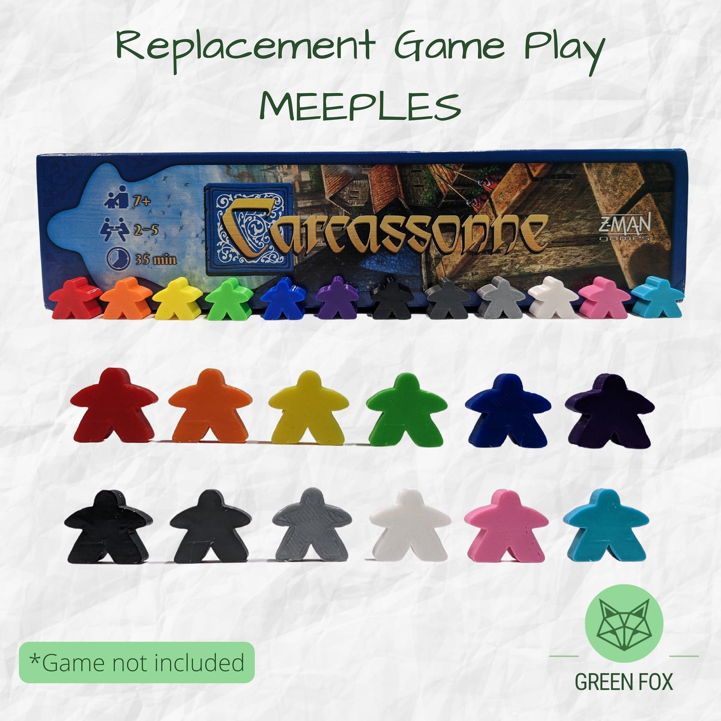 Replacement Meeples | Custom Colour Game Pieces | Mix and Match Sets