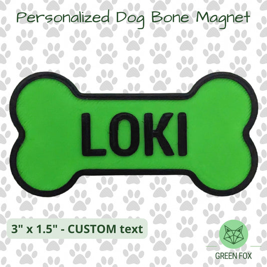 Personalized Pet Magnet {dog bone}